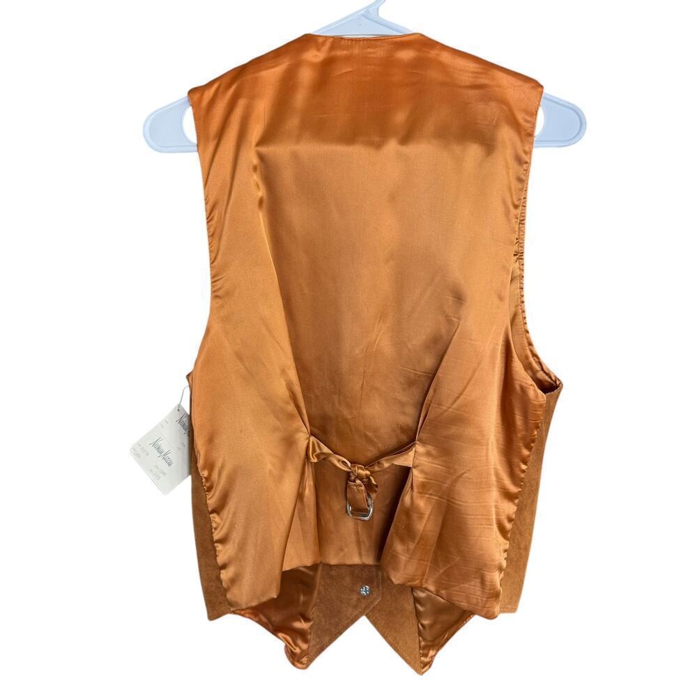 Vtg Cedars Suede Vest Fringe Leather Brown Large Western Cowboy Cowgirl - Picture 7 of 11